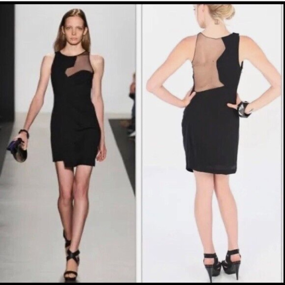 BCBGMaxAzria Runway Black Asymmetrical Dress (size 2)